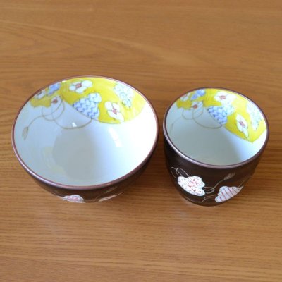 画像4: 百寿のお祝い 無病息災を願った縁起物ギフト 有田焼 湯呑み 茶碗 飯碗 セット 六瓢色彩 赤 百寿熨斗・メッセージカード付き 木箱入り