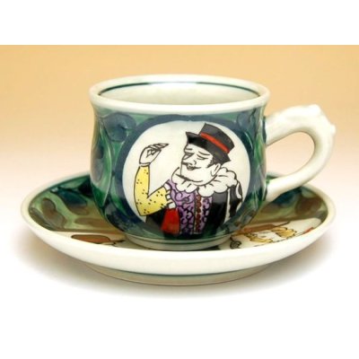 画像2: 南蛮人（緑） コーヒー碗皿