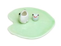 はすミニ親子カエル　置物