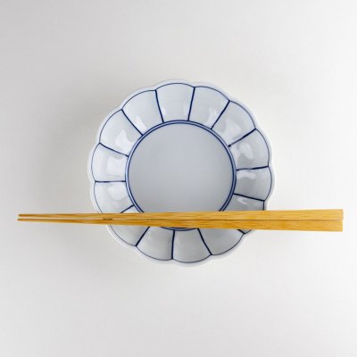 画像6: 染付ふちどり線 菊割小鉢