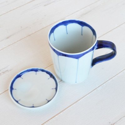 画像3: みかん割(青) 蓋付マグカップ