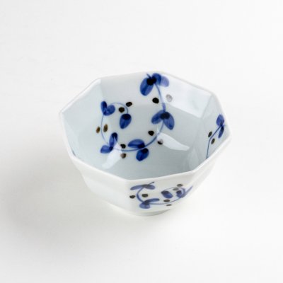 画像3: 染付サビ唐草 八角小付(小)