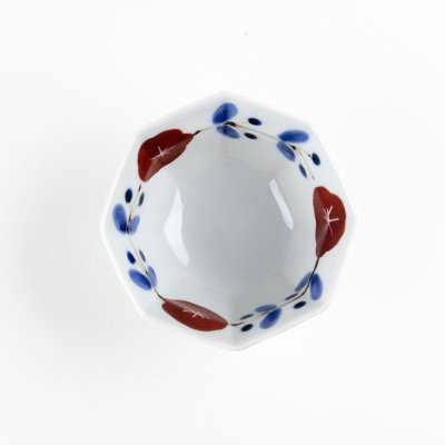 画像4: 赤花つなぎ 八角小付(小)