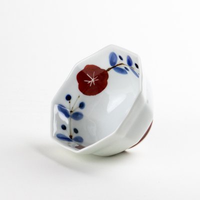 画像7: 赤花つなぎ 八角小付(小)