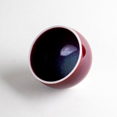 画像4: 辰砂 ぐい飲み(馬場真右エ門窯 / 木箱入)