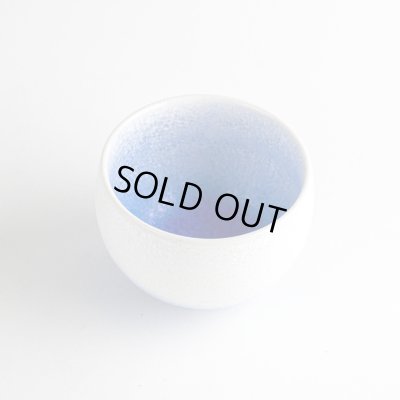 画像3: 藍染水滴 ぐい飲み（馬場真右エ門窯 / 木箱入）