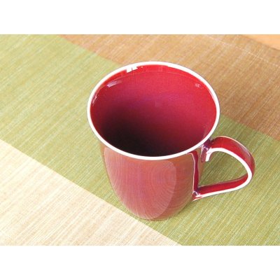 画像3: 【名入れ・名前入り】内外辰砂 マグカップ（馬場真右エ門窯/木箱付）