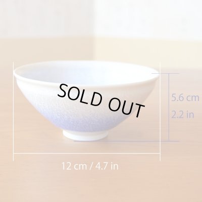 画像6: 藍染水滴 抹茶碗 真右衛門窯 二代目 当主 馬場九洲夫 作