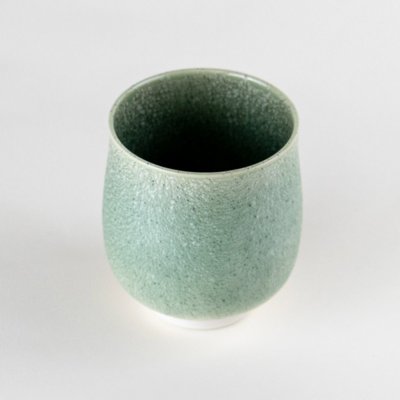 画像3: うぐいす釉 (小)湯呑(馬場真右エ門窯/木箱付)