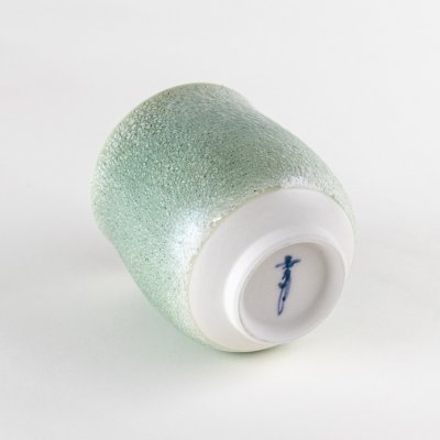 画像5: うぐいす釉 (小)湯呑(馬場真右エ門窯/木箱付)