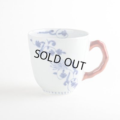 【有田焼】花帯唐草(赤) マグカップ