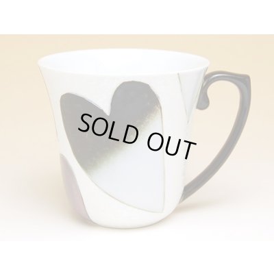 【有田焼】ハート（黒）　マグカップ