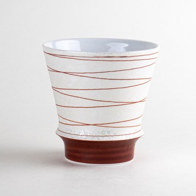 【有田焼 / 焼酎を美味しく飲む究極の器】寿（赤）　至高の焼酎グラス