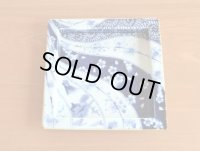 古染捻り紋 正角盛皿