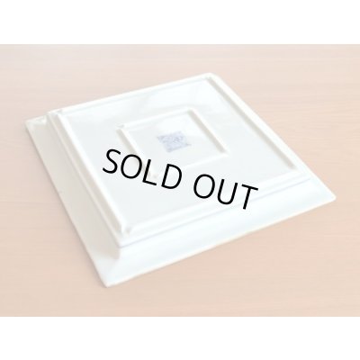 画像4: 古染捻り紋 正角盛皿