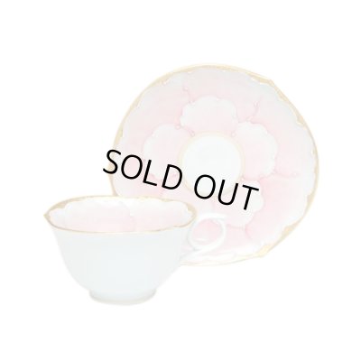 金濃ピンク牡丹 コーヒー碗皿