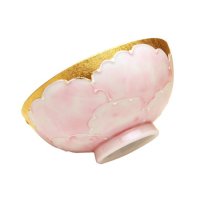 金濃ピンク牡丹 茶碗