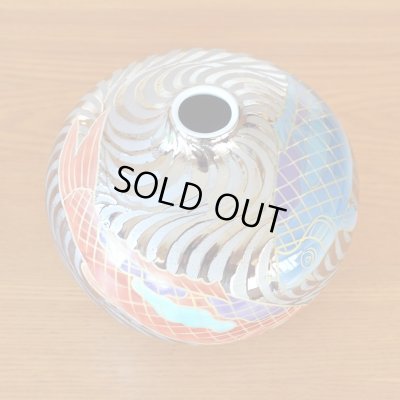 画像4: プラチナ流水 鯉絵 小壷 藤井錦彩 作