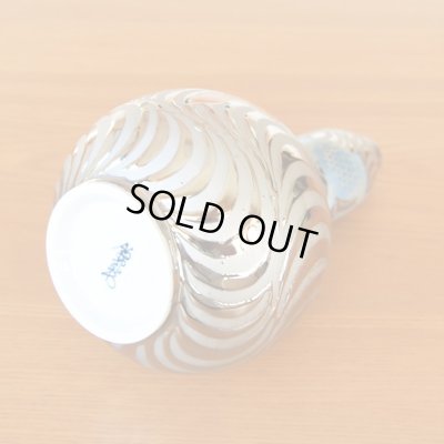 画像5: プラチナ流水 金魚絵 瓢型 小壷 藤井錦彩 作