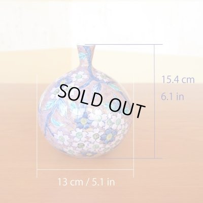 画像7: 紫彩桜絵 小壷 藤井錦彩 作