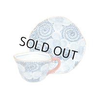 蛸唐草花紋 たっぷりコーヒー碗皿