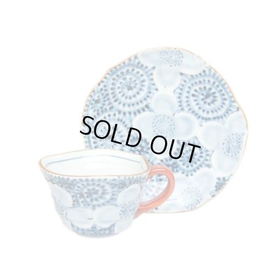 蛸唐草花紋 たっぷりコーヒー碗皿