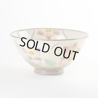 花りんどう（赤）茶碗