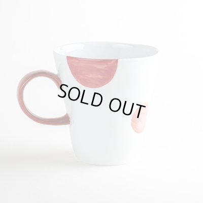 画像2: 二彩丸紋(赤) マグカップ