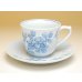 画像2: 染付鉄仙花 コーヒー碗皿 (2)