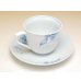 画像3: 染付鉄仙花 コーヒー碗皿 (3)
