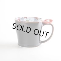 【名入れ・名前入り】花絵蒔（赤） マグカップ