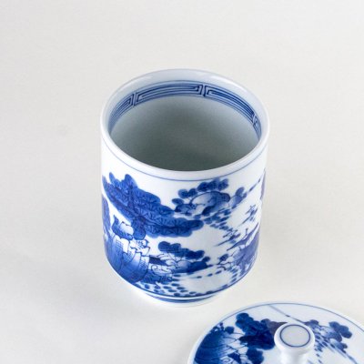 画像4: 山水(特大)蓋付湯呑 ※寿司湯のみ並にかなり大きいです