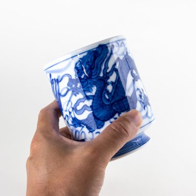 画像6: 富龍(特大)蓋付湯呑 ※寿司湯のみ並にかなり大きいです