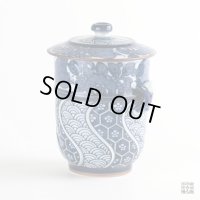 花鳥一閑人（青）蓋付湯呑