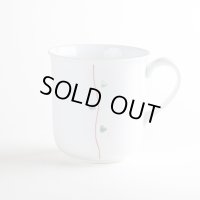 水晶彫ハートライン（赤） マグカップ