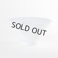 水晶彫花あそび（青）茶碗