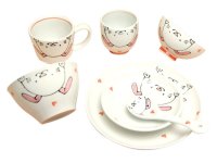 【名入れ・名前入り】にこにこクラブ　うさちゃん　一括７点セット