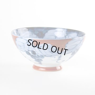 渕濃ぶどう(赤)茶碗