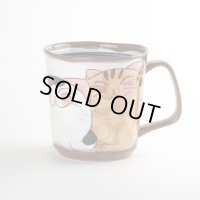 仲良しネコ（青） マグカップ