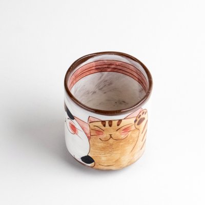 画像3: 仲良しネコ(赤) 湯呑