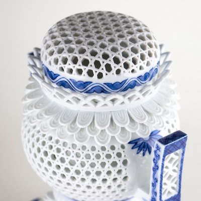 画像3: 透し彫 香炉(木箱入)