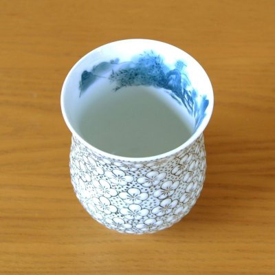 画像5: 【名入れ・名前入り】沙羅（青）蓋付湯呑