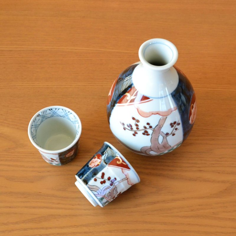 赤楽 筒盃 京焼 梅？ 古美術 古道具 ぐい呑み 酒器 盃 アンティーク 宮本商行】ぐい呑み 桜・紅白梅 | 藤巻百貨店