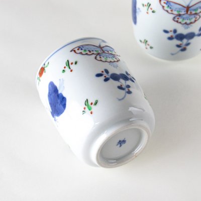 画像5: 天啓花蝶(ペア) 夫婦湯呑(木箱入)