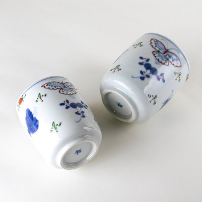 画像6: 天啓花蝶(ペア) 夫婦湯呑(木箱入)
