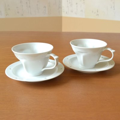 画像3: 結婚祝い プレゼント 有田焼 ハートの形が浮かび上がる コーヒー カップ&ソーサー ペアー ハートinクローバー クリア のし・メッセージカード付き