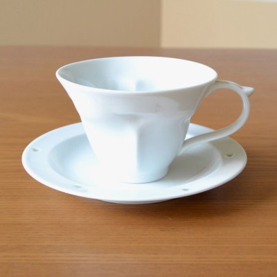 画像5: 結婚祝い プレゼント 有田焼 ハートの形が浮かび上がる コーヒー カップ&ソーサー ペアー ハートinクローバー クリア のし・メッセージカード付き